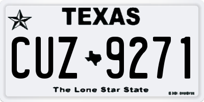 TX license plate CUZ9271
