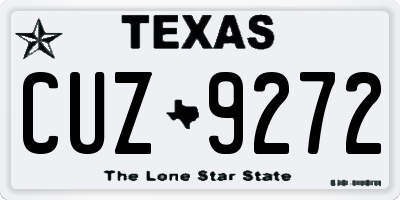 TX license plate CUZ9272