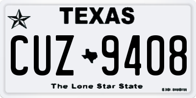 TX license plate CUZ9408