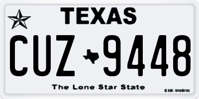 TX license plate CUZ9448