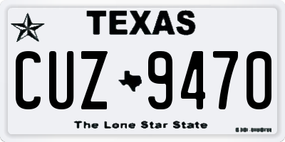 TX license plate CUZ9470