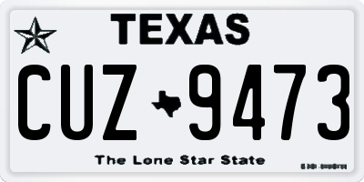 TX license plate CUZ9473