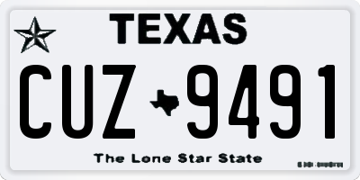 TX license plate CUZ9491