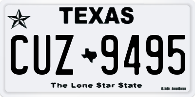 TX license plate CUZ9495