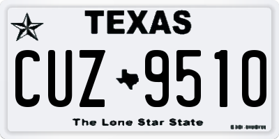 TX license plate CUZ9510