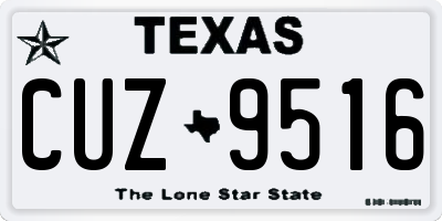 TX license plate CUZ9516
