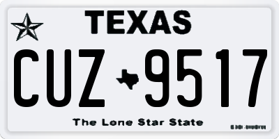 TX license plate CUZ9517