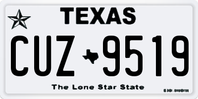 TX license plate CUZ9519