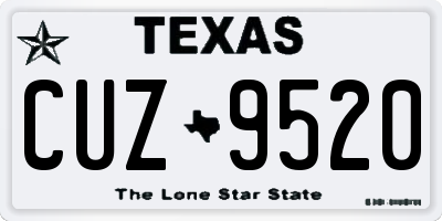 TX license plate CUZ9520