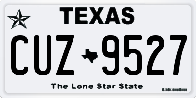 TX license plate CUZ9527