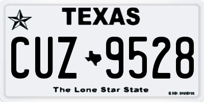 TX license plate CUZ9528