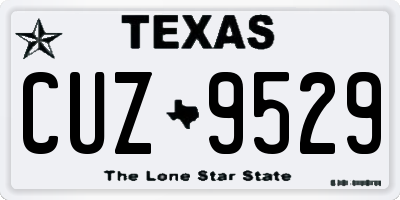 TX license plate CUZ9529