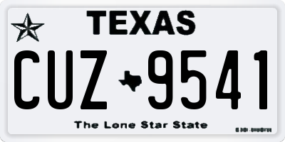 TX license plate CUZ9541