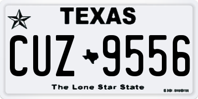 TX license plate CUZ9556