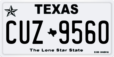 TX license plate CUZ9560