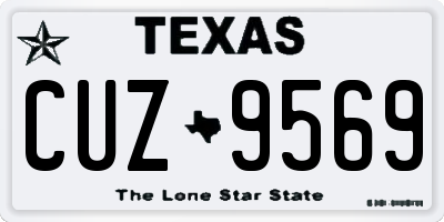 TX license plate CUZ9569