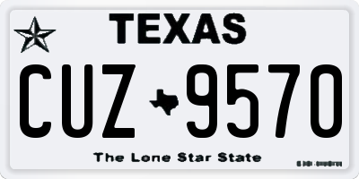 TX license plate CUZ9570