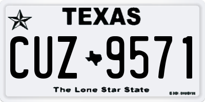 TX license plate CUZ9571