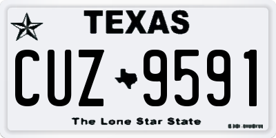 TX license plate CUZ9591