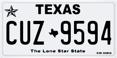 TX license plate CUZ9594