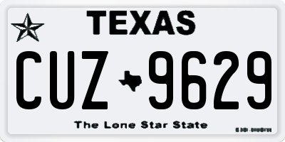 TX license plate CUZ9629