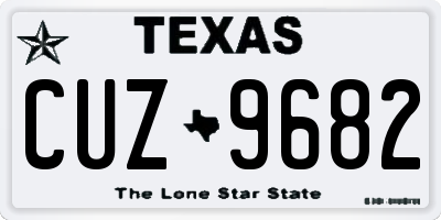 TX license plate CUZ9682