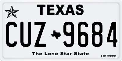 TX license plate CUZ9684