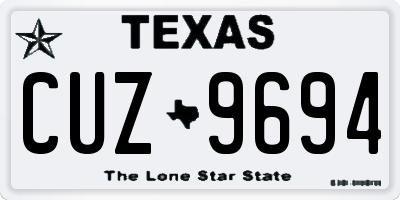 TX license plate CUZ9694