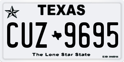 TX license plate CUZ9695