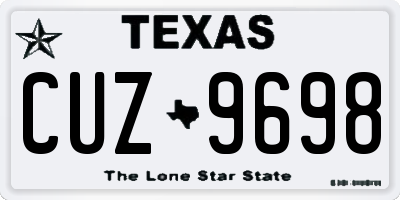 TX license plate CUZ9698
