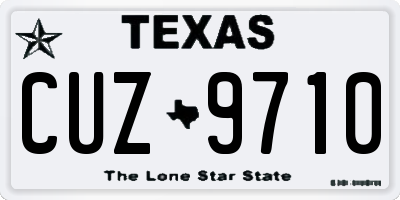 TX license plate CUZ9710
