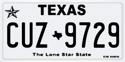 TX license plate CUZ9729