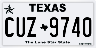 TX license plate CUZ9740