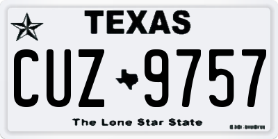 TX license plate CUZ9757