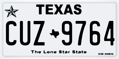 TX license plate CUZ9764