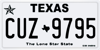 TX license plate CUZ9795