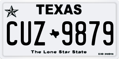 TX license plate CUZ9879