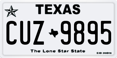 TX license plate CUZ9895