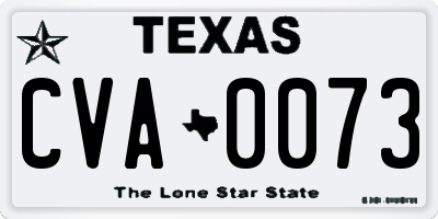 TX license plate CVA0073