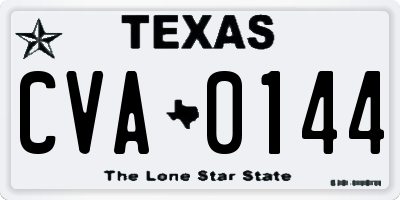 TX license plate CVA0144