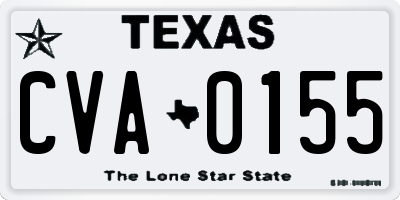 TX license plate CVA0155
