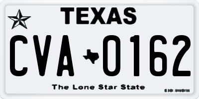 TX license plate CVA0162