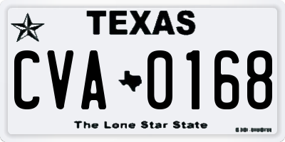 TX license plate CVA0168