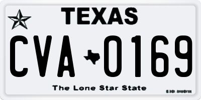 TX license plate CVA0169