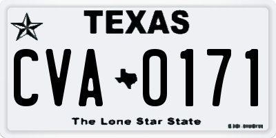TX license plate CVA0171