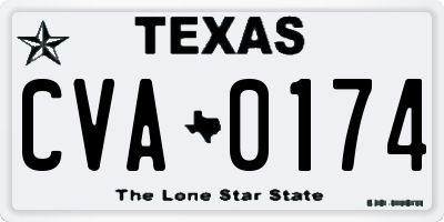 TX license plate CVA0174