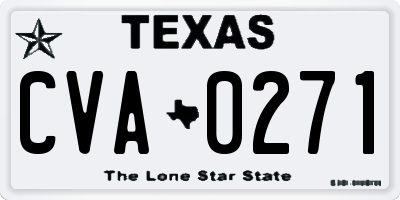 TX license plate CVA0271