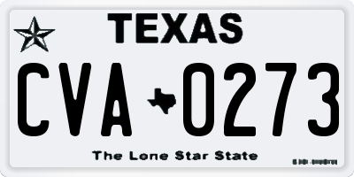 TX license plate CVA0273