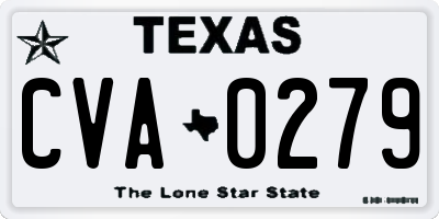 TX license plate CVA0279