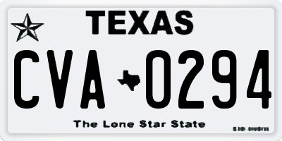 TX license plate CVA0294